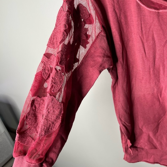 Free People x New Romantics Tropicali Lace Sweatshirt - Macaroon - Picture 10 of 12